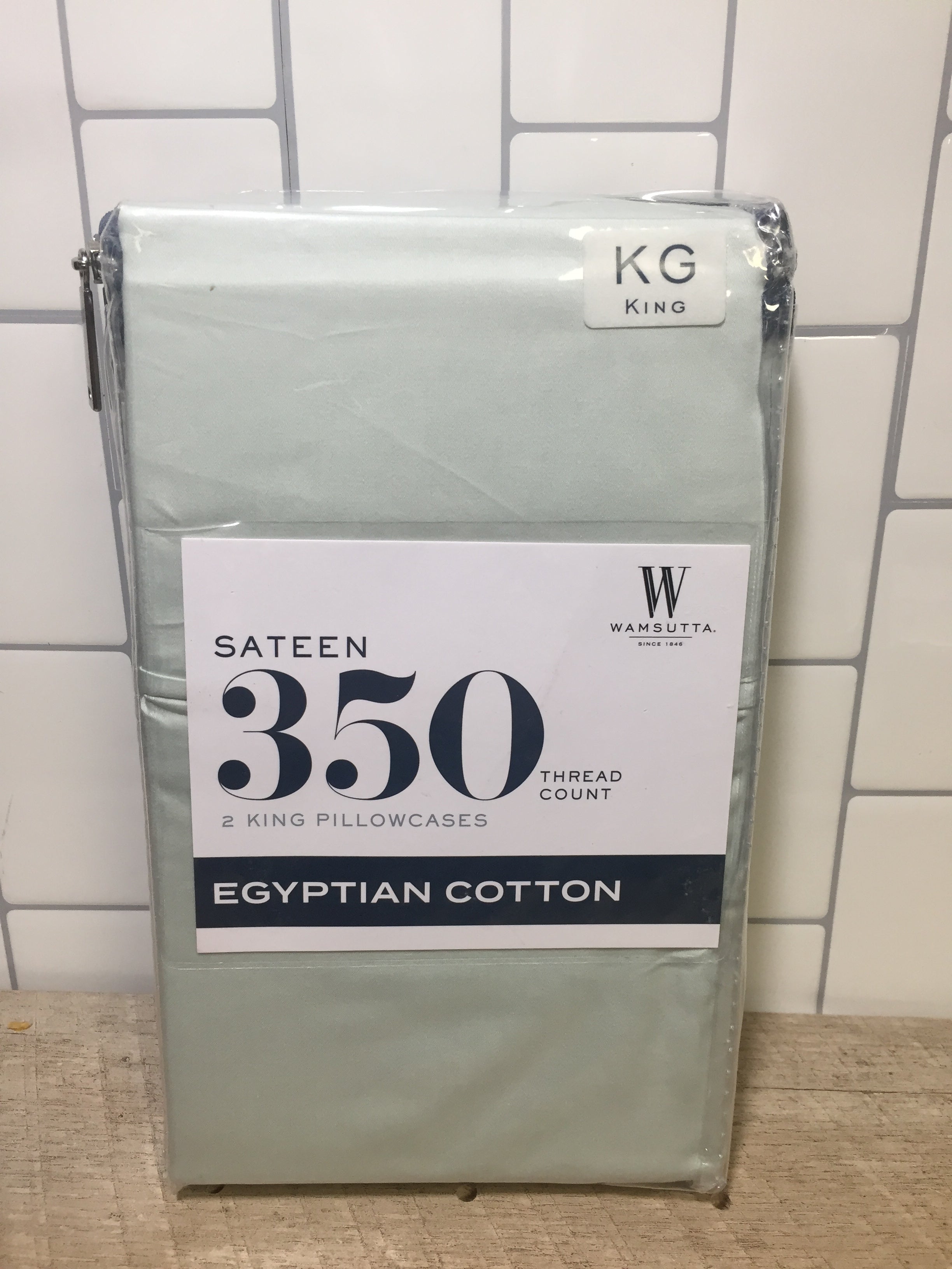Wamsutta 350-Thread-Count Egyptian Cotton King Pillowcases in Mint (7002898006199)